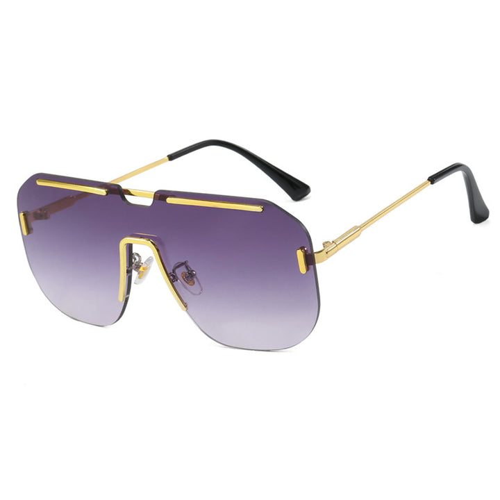 Damen geometrische Sonnenbrille mit stylischem Metallrahmen und UV-Schutz Karnz