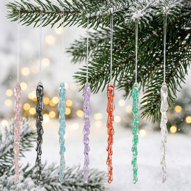 Dekorative Weihnachtslichterkette mit Eiszapfen-Design Karnz