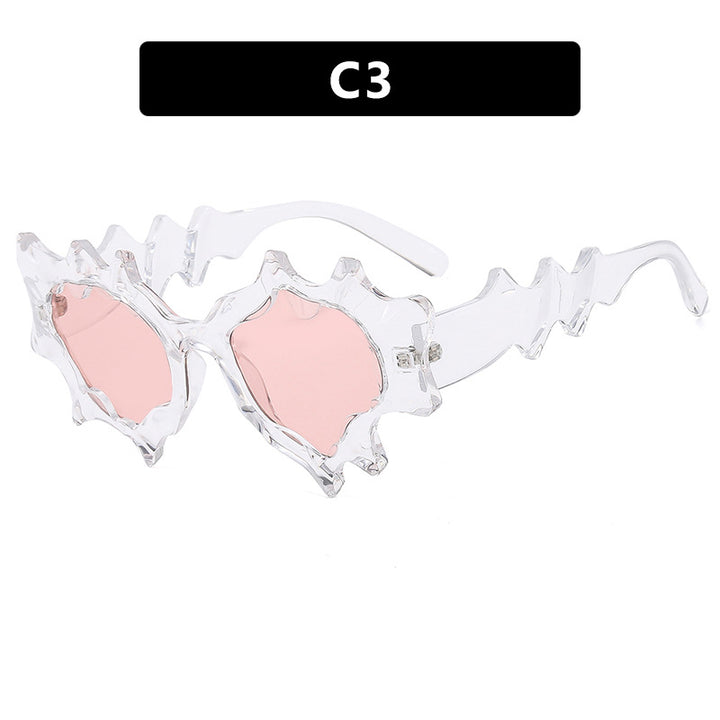 Damen außergewöhnliche Fashion-Sonnenbrille im kreativen Design Karnz