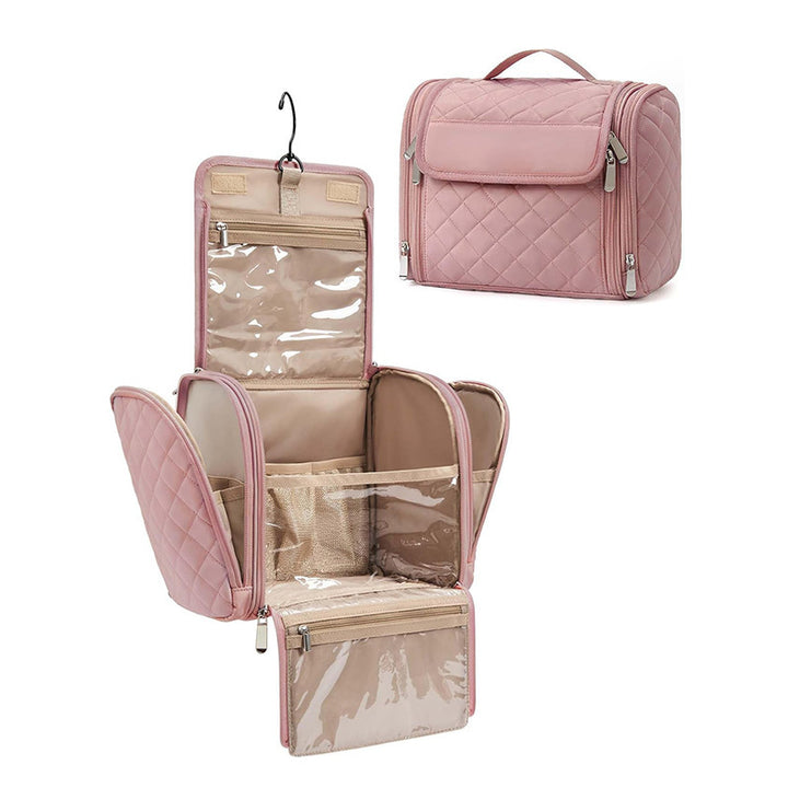 Kosmetik-Organizer Tasche mit Abnehmbarem Haken und Transparenten Fächern Karnz