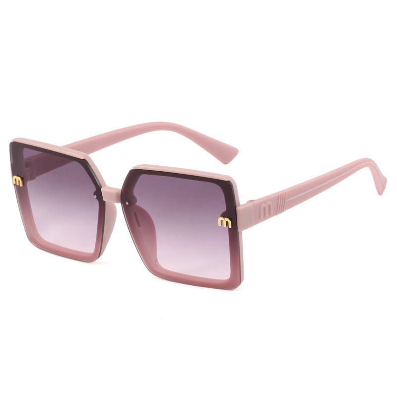 Damen modische quadratische Sonnenbrille mit verspiegeltem Verlauf Karnz