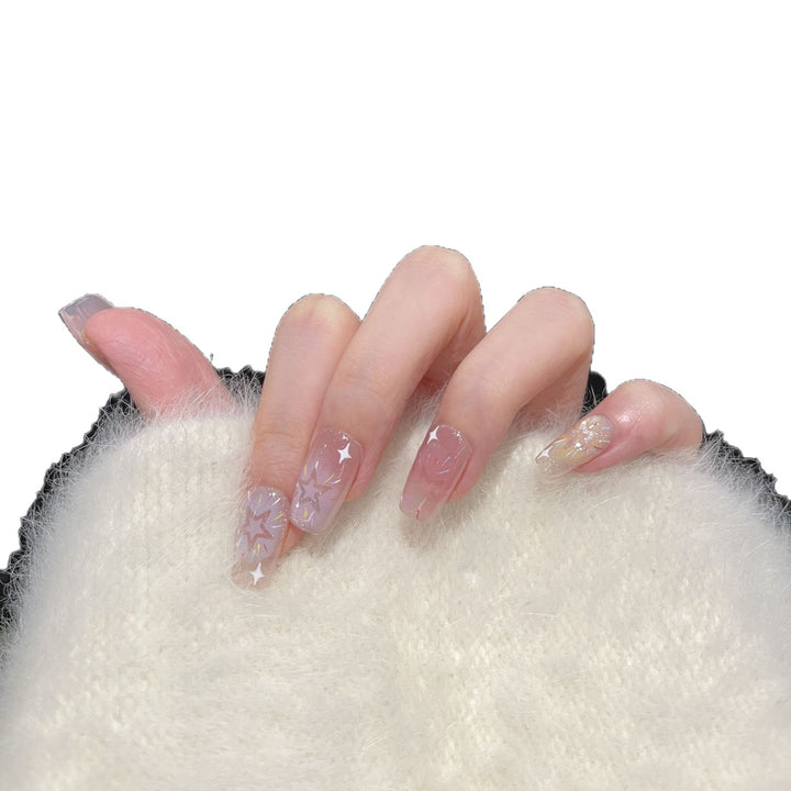 Sternenhimmel-inspiriertes Press-On-Nagelkunst-Set Karnz