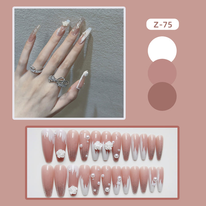 Dekoratives Langes Press-On Nagelkunst Set