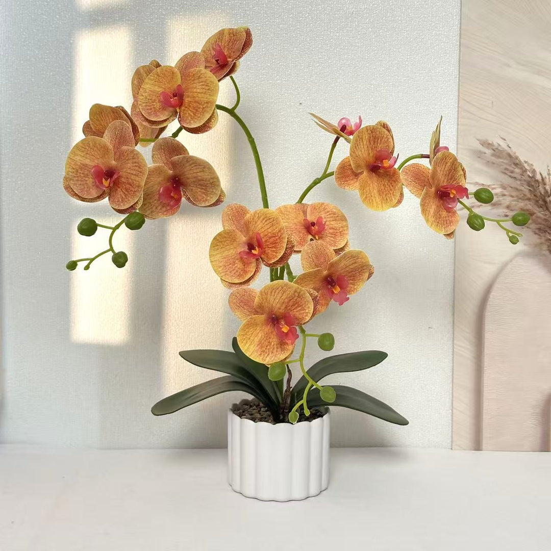Realistische Künstliche Orchideenblumenanordnung für die Wohnkultur