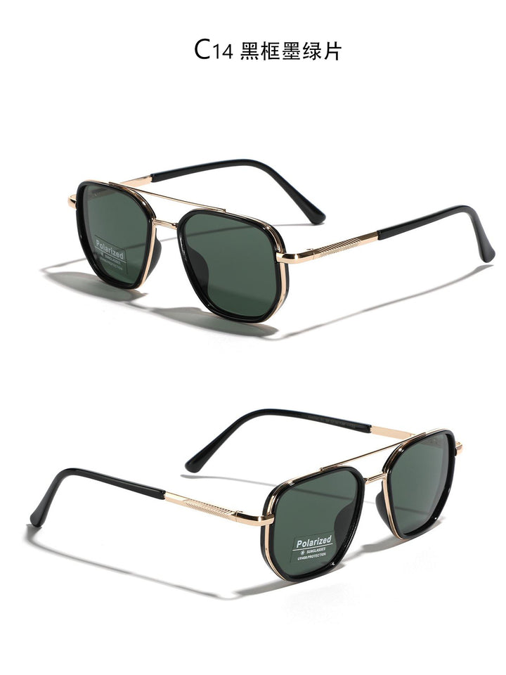 Damen Quadratische Sonnenbrille mit polarisierten Gläsern und elegantem Metallrahmen Karnz