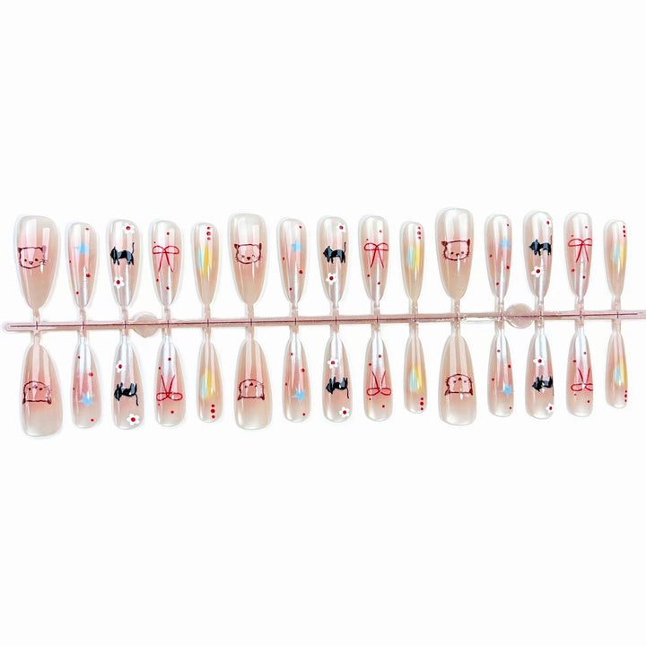 Künstlerisch inspiriertes Charakter-Themen Press-On Nagelkunst Set