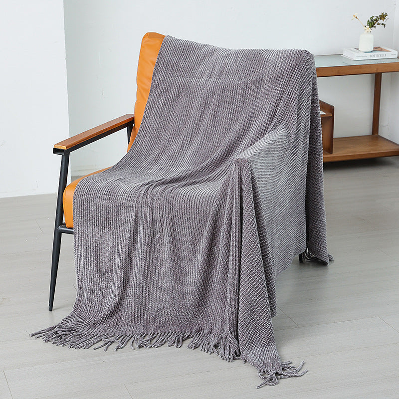 Gemütliche Strickdecke
