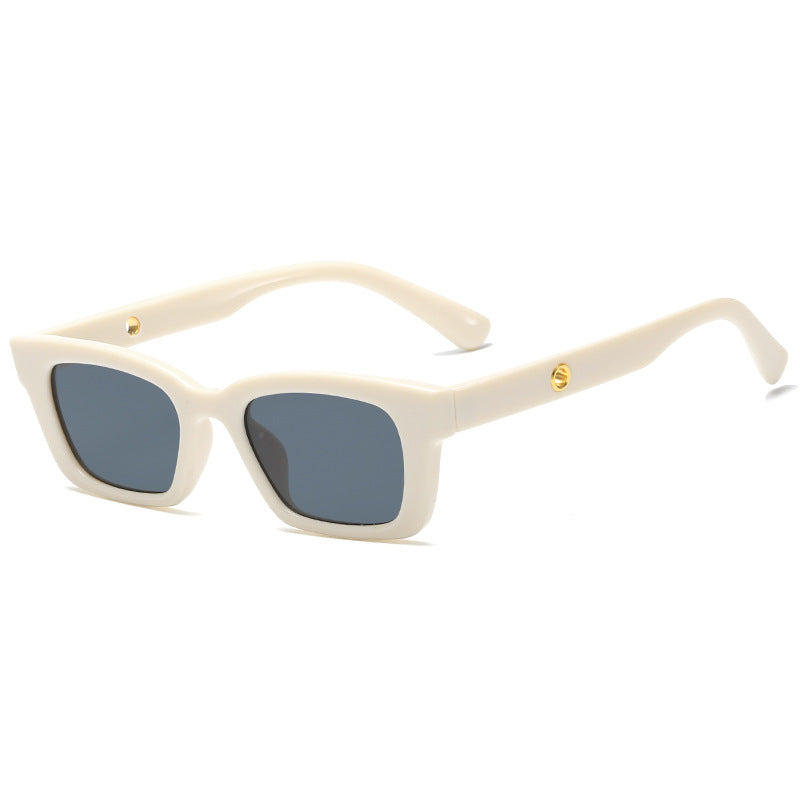 Damen trendige quadratische Sonnenbrille im Vintage-Stil Karnz