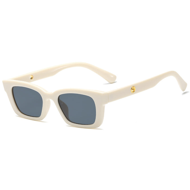 Damen trendige quadratische Sonnenbrille im Vintage-Stil Karnz