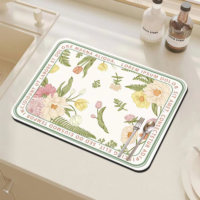 Florale dekorative Küchenmatte Karnz
