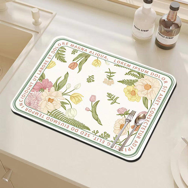 Florale dekorative Küchenmatte Karnz