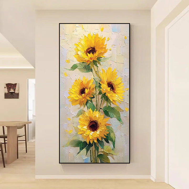 Florale Sonnenblumen-Leinwandkunst