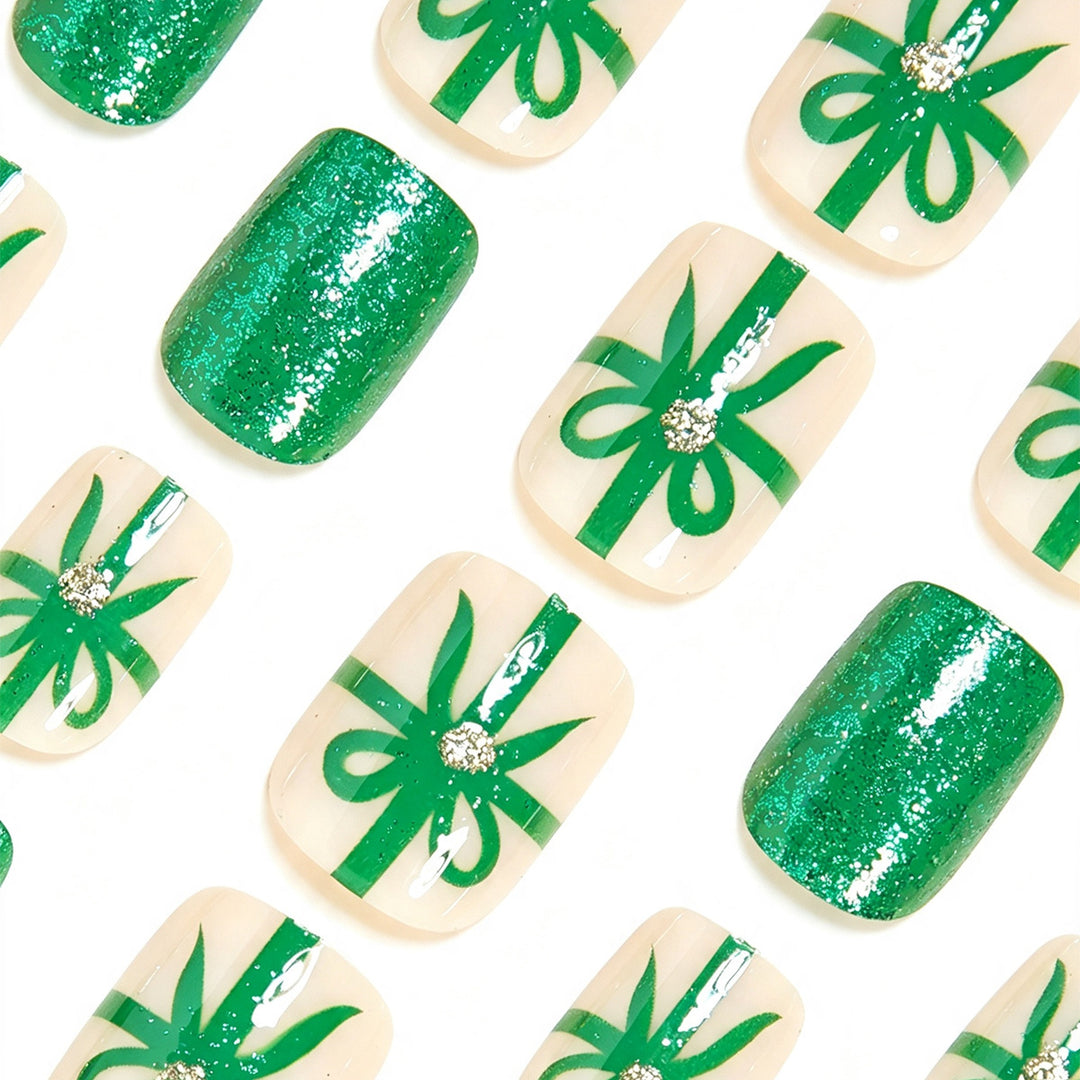 Festliches, urlaubs inspiriertes Press-On Nagelkunst-Set Karnz