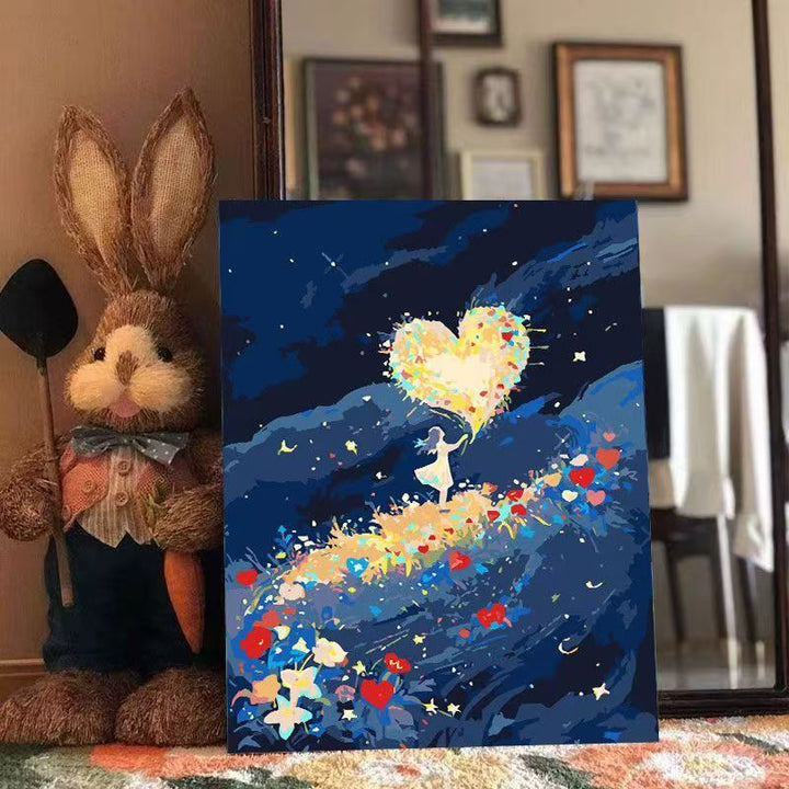 Künstlerische Herz-Themen-Leinwandkunst Karnz