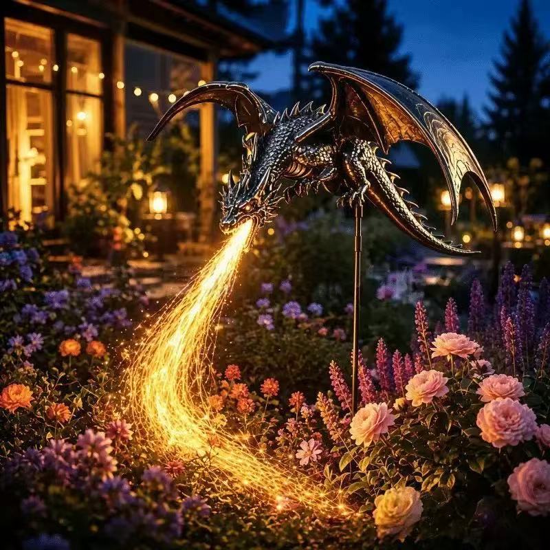 Dekorative Drachenlampe mit LED-Effekten Karnz