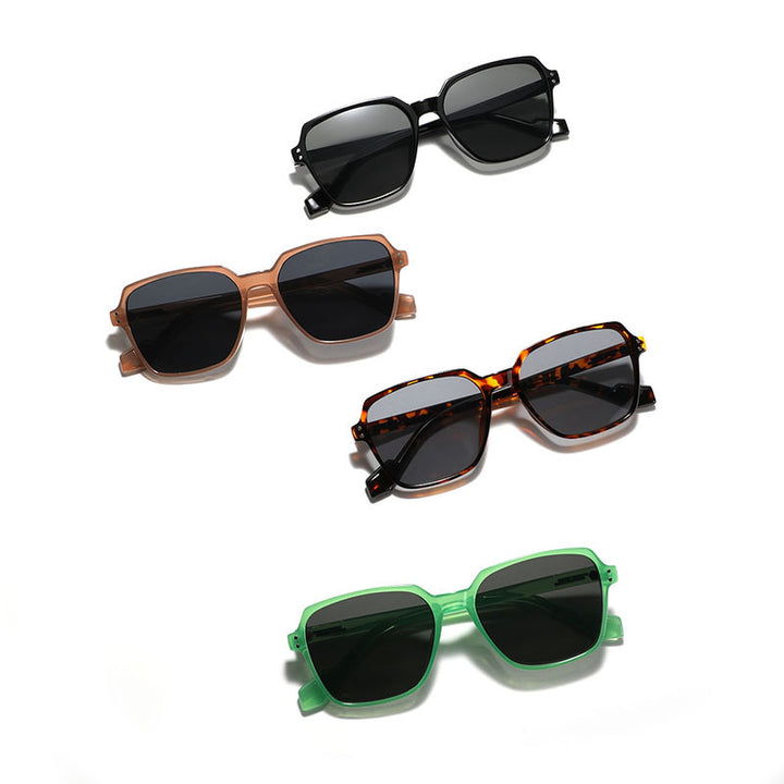 Damen quadratische Sonnenbrille mit modischem Kunststoffrahmen und polarisierten Gläsern Karnz