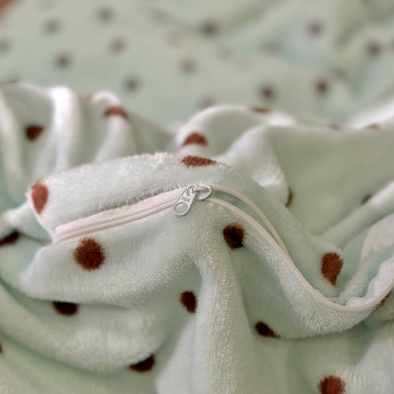 Gemütliche Punktmuster Fleece-Decke
