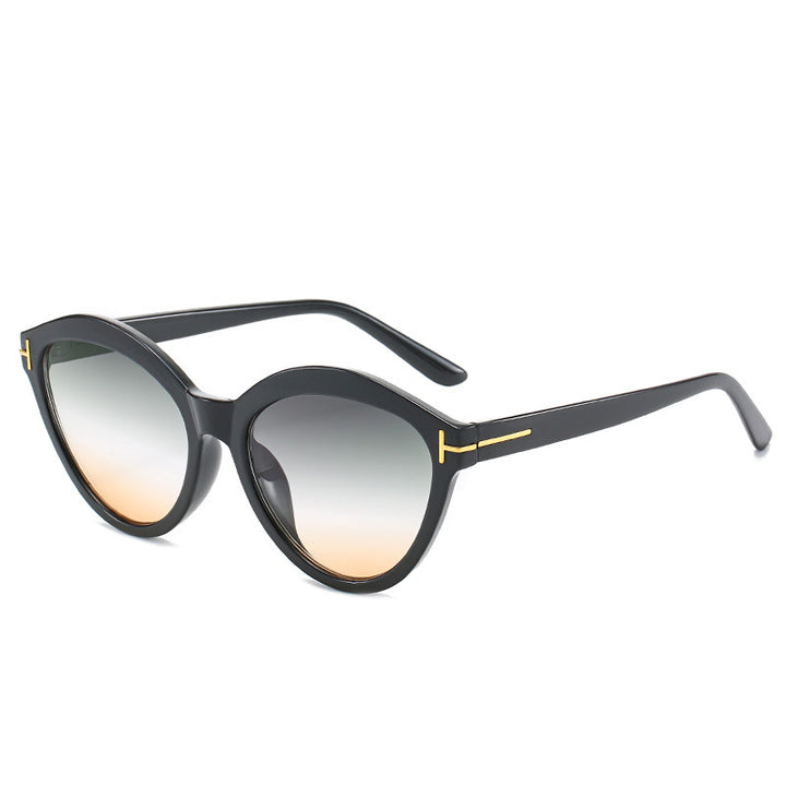 Elegante Übergroße Katzenaugen-Sonnenbrille Karnz