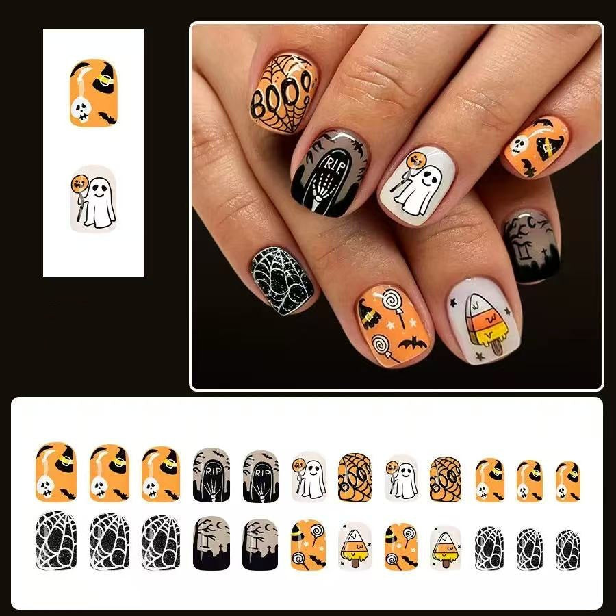 Halloween Kunstnagelset mit schaurigen 3D-Motiven Karnz