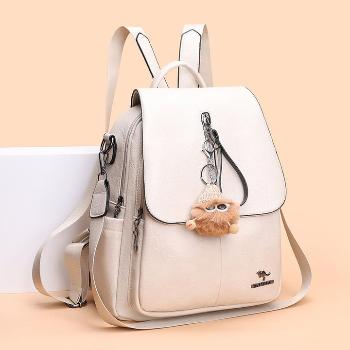 Stylischer Multifunktions-Leder-Rucksack Karnz