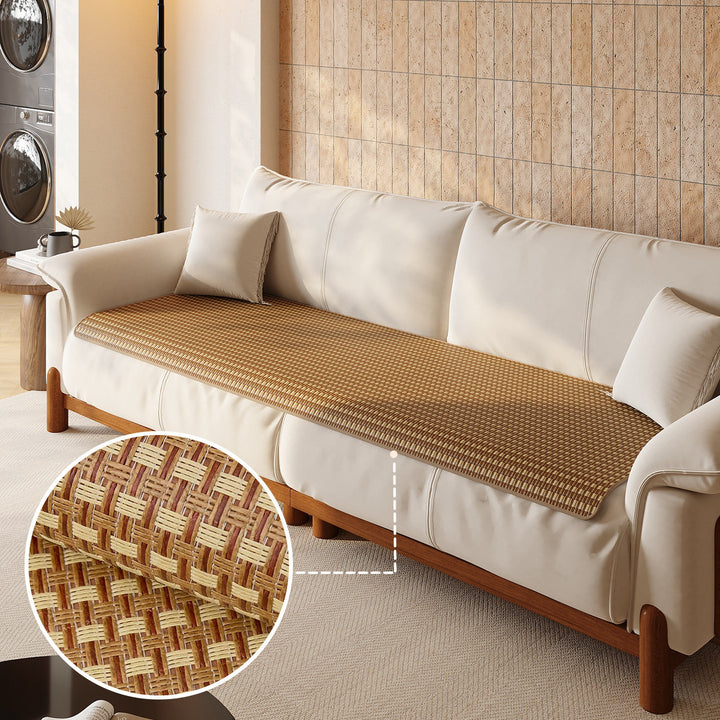 Sofa Seat Woven Breathable Summer Cooling Rattan-Style Protector