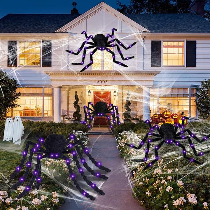 Dekorative und leuchtende Halloween-Spinne