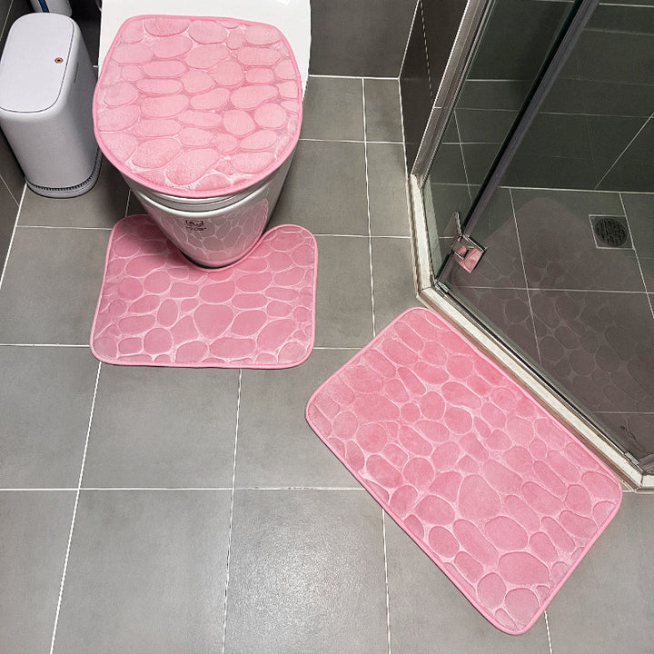 Steinmuster Badezimmermatten-Set