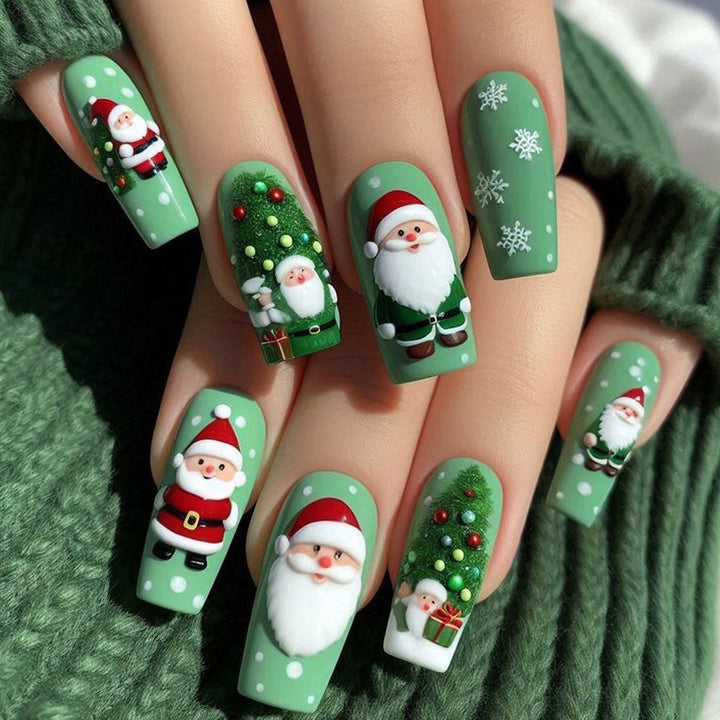 Kunstnägel mit Weihnachtsmotiv Karnz