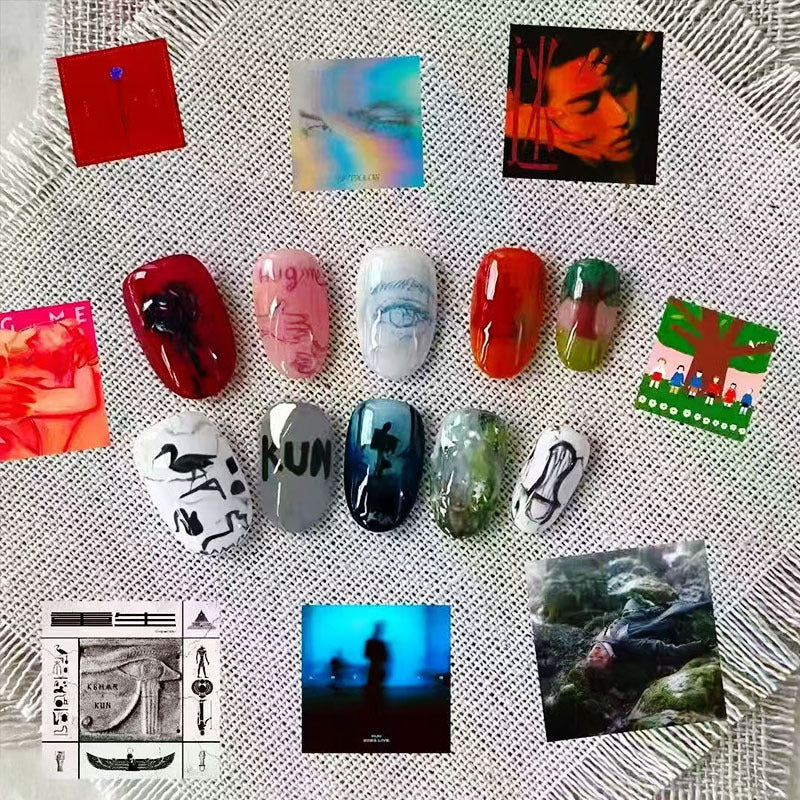 Künstlerische Themen Nageldesign Kollektion Karnz