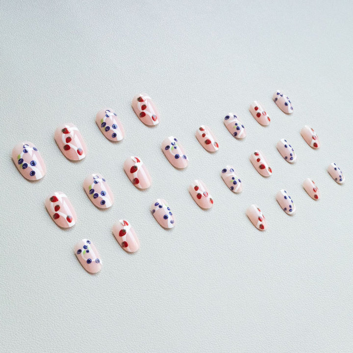 Künstlerisches durch Früchte inspiriertes Nagelkunstset