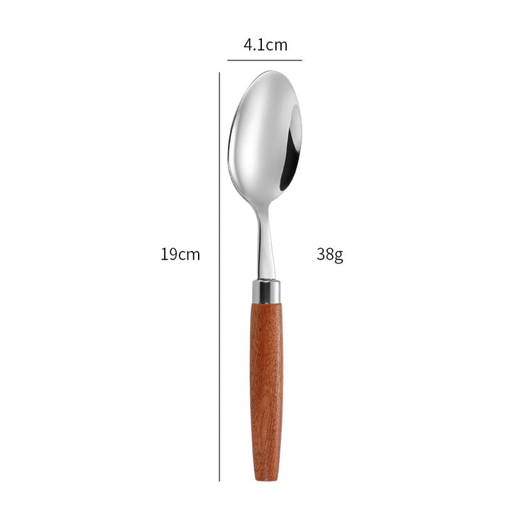 Eleganter Dessertlöffel mit Ergonomischem Holzgriff Karnz