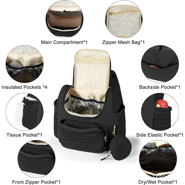 Modischer Rucksack mit Strukturiertem Obermaterial Karnz
