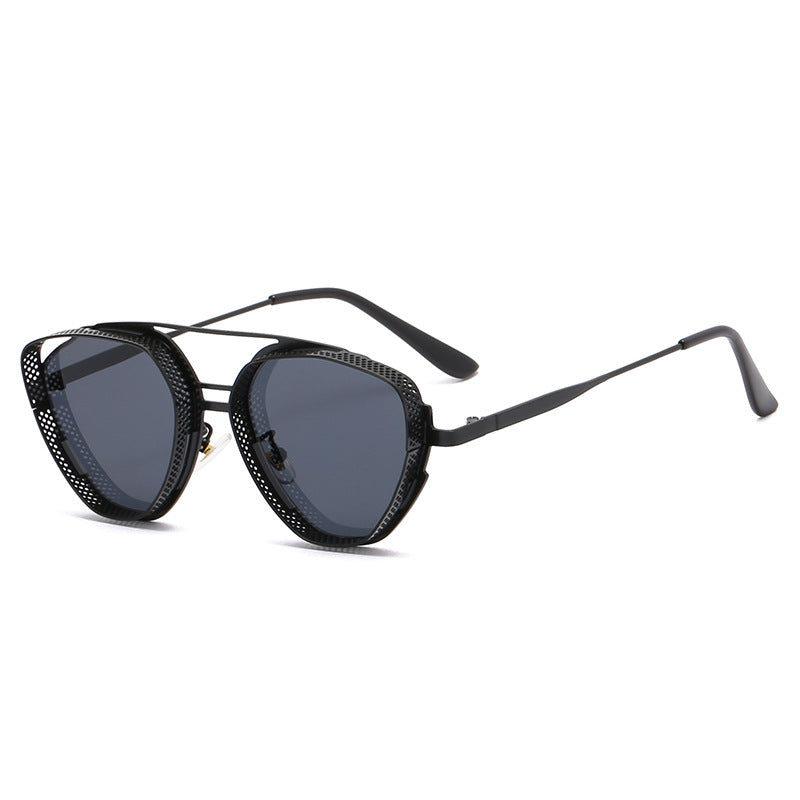 Damen extravagante Sonnenbrille im modernen Polygon-Design Karnz
