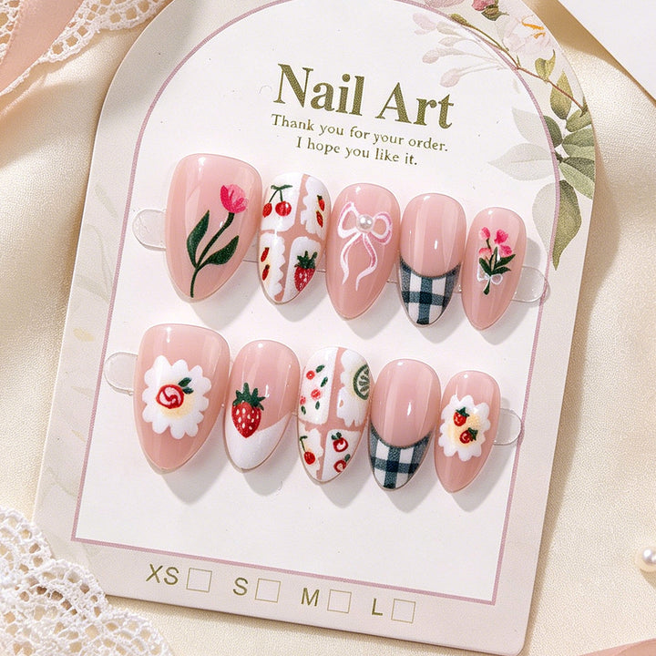 Künstlerisches Floral Acryl Nagelset