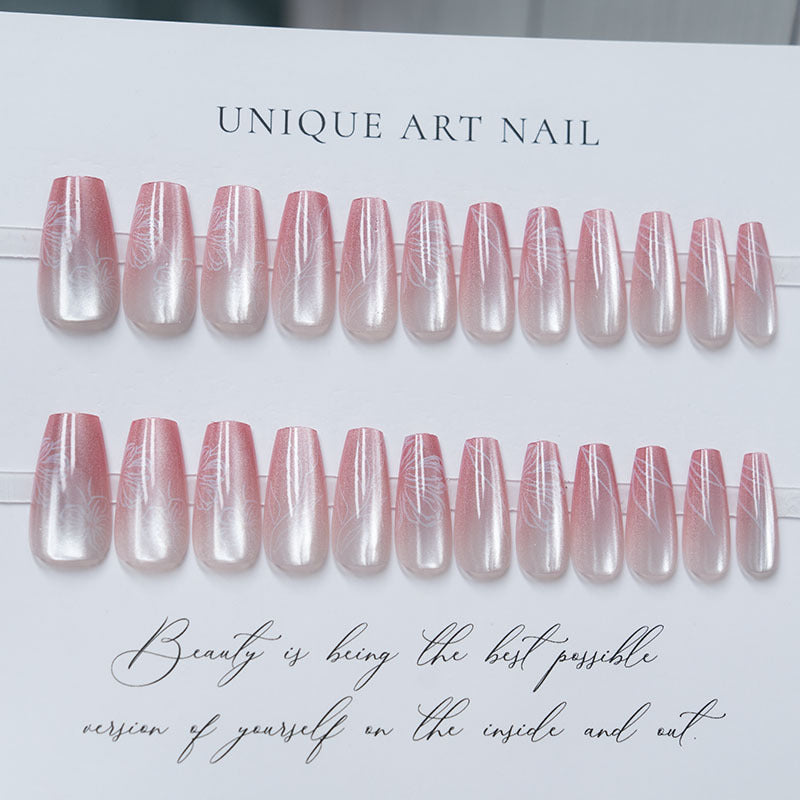 Blumenmuster Press-On Nagelset
