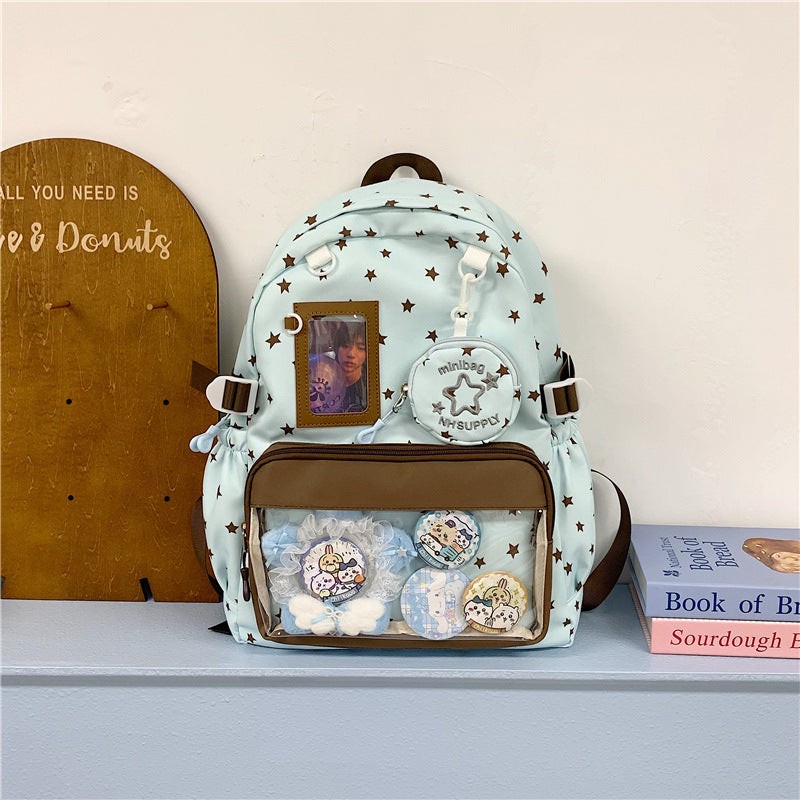 Stern-Verzierte Translucente Rucksack
