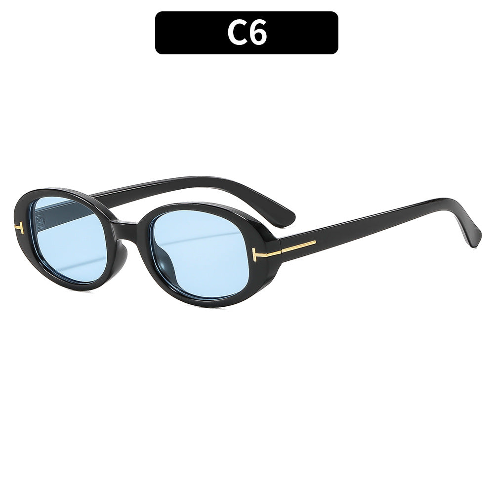 Vintage Oval Cat-Eye Sonnenbrille