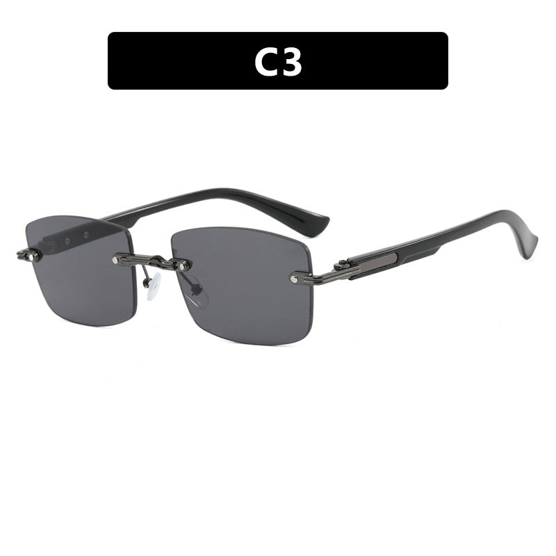 Damen quadratische Sonnenbrille mit Holzrahmen und gradienten Gläsern Karnz