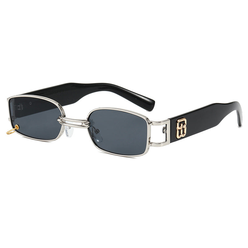 Modische Sonnenbrille mit Einzigartigem Rechteckigem Rahmen Karnz