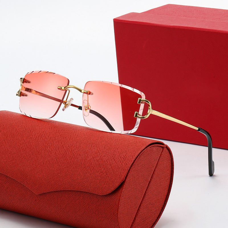 Damen elegante Halbrahmen Korrektionsbrille Karnz