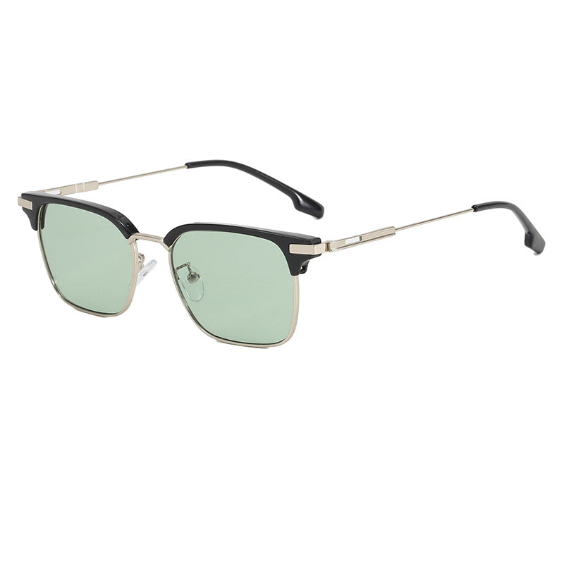 Damen quadratische Sonnenbrille mit leichtem Metallrahmen und breiten Bügeln Karnz