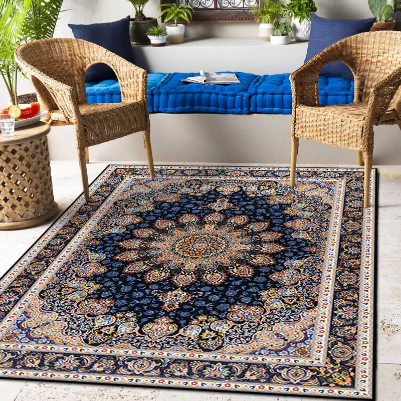 Elegante Vintage Blumen Teppich