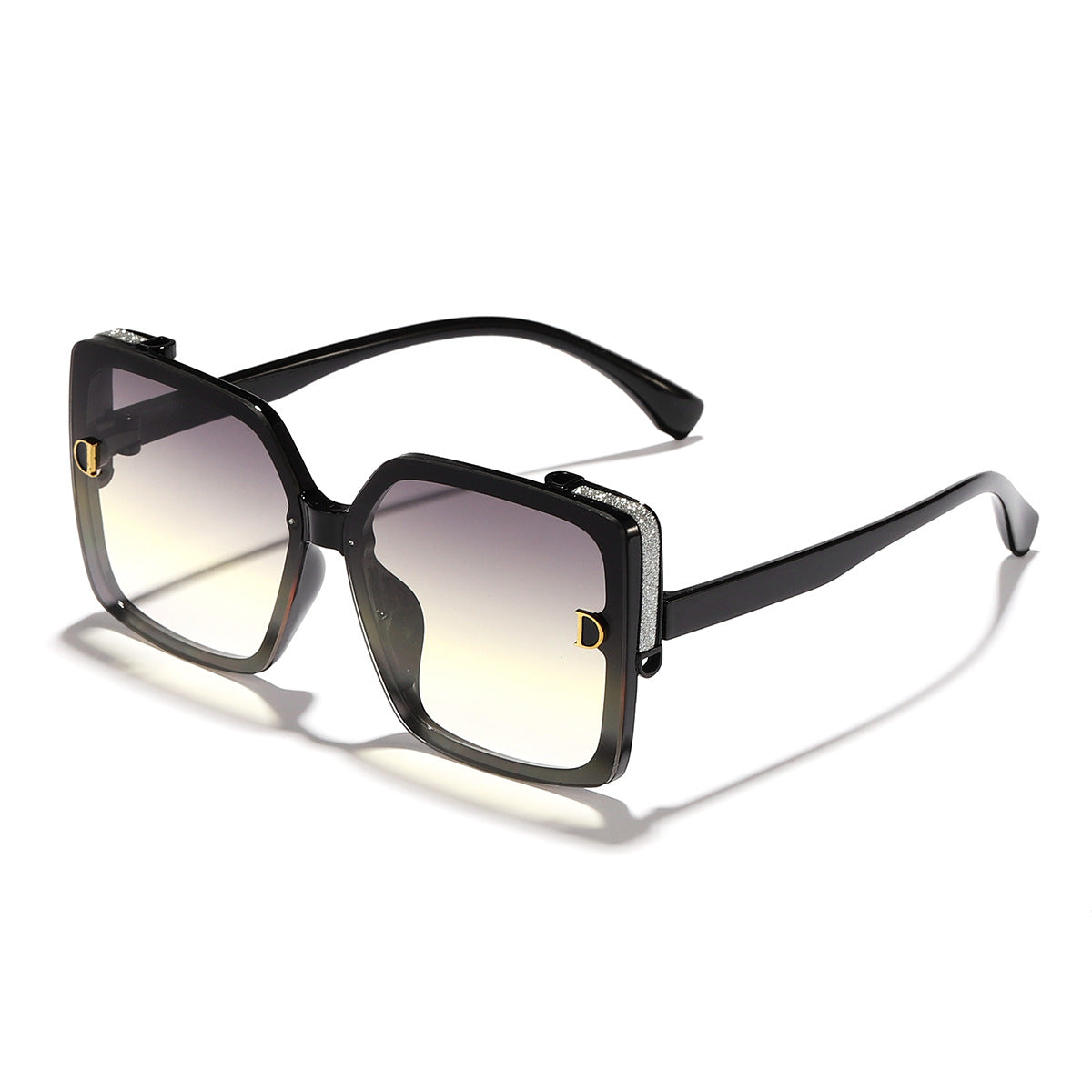 Damen Designer-Sonnenbrille mit luxuriösem Rahmen und glitzernden Details Karnz