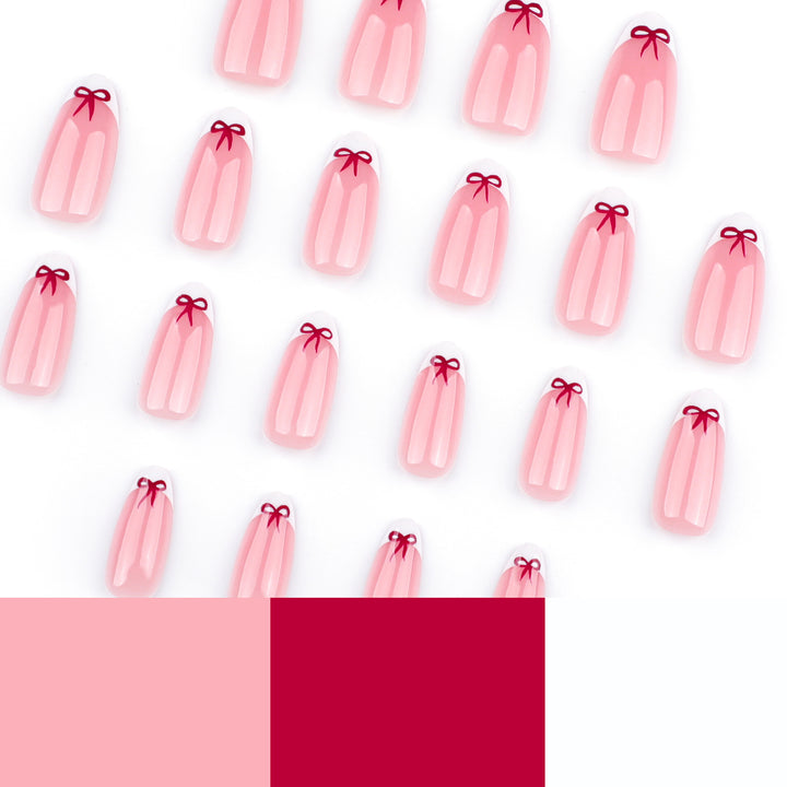 Elegante Nailart mit Schleifen-Design Karnz