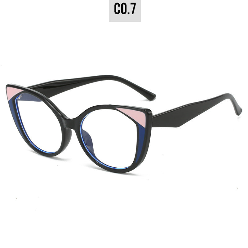 Damen Cat-Eye Brille mit floralem Design und verstellbarem Nasensteg Karnz