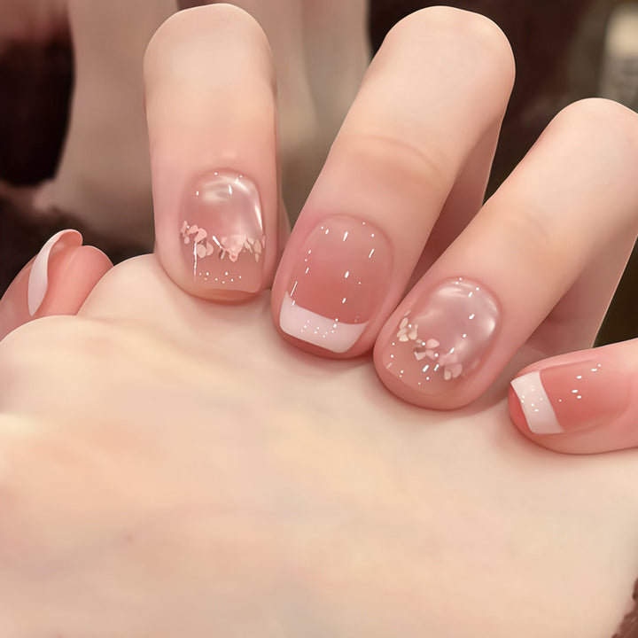 Blumiges Akzent Press-On Nagelset Karnz