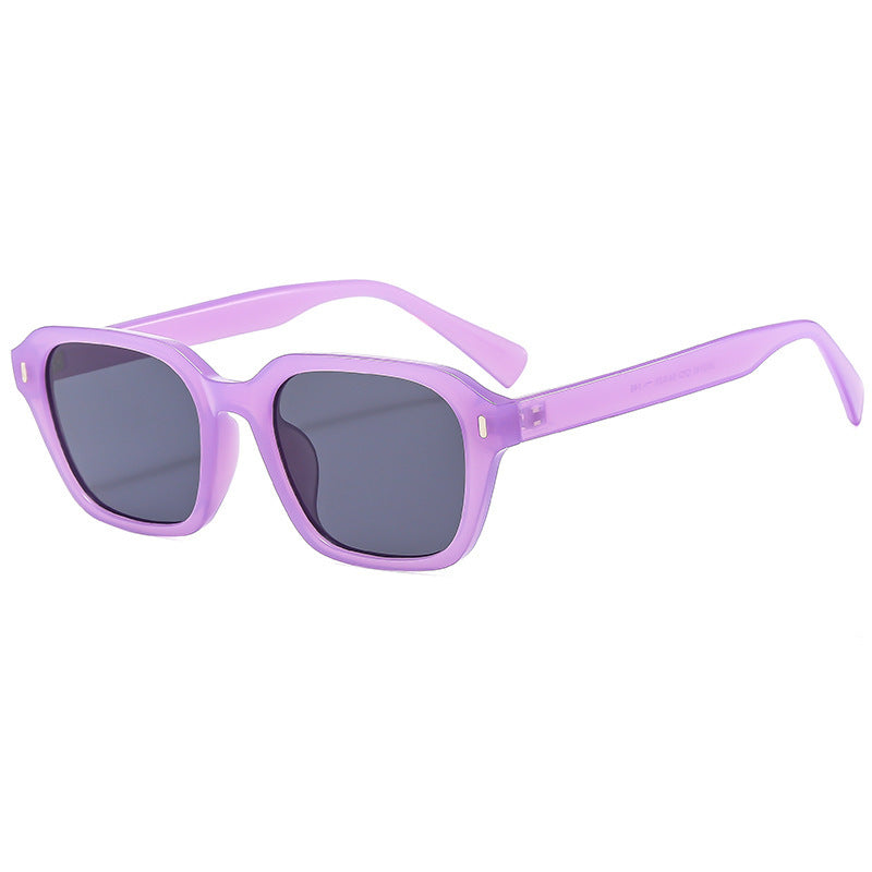 Damen Quadratische Sonnenbrille mit stylischem Transparentrahmen und UV-Schutz Karnz
