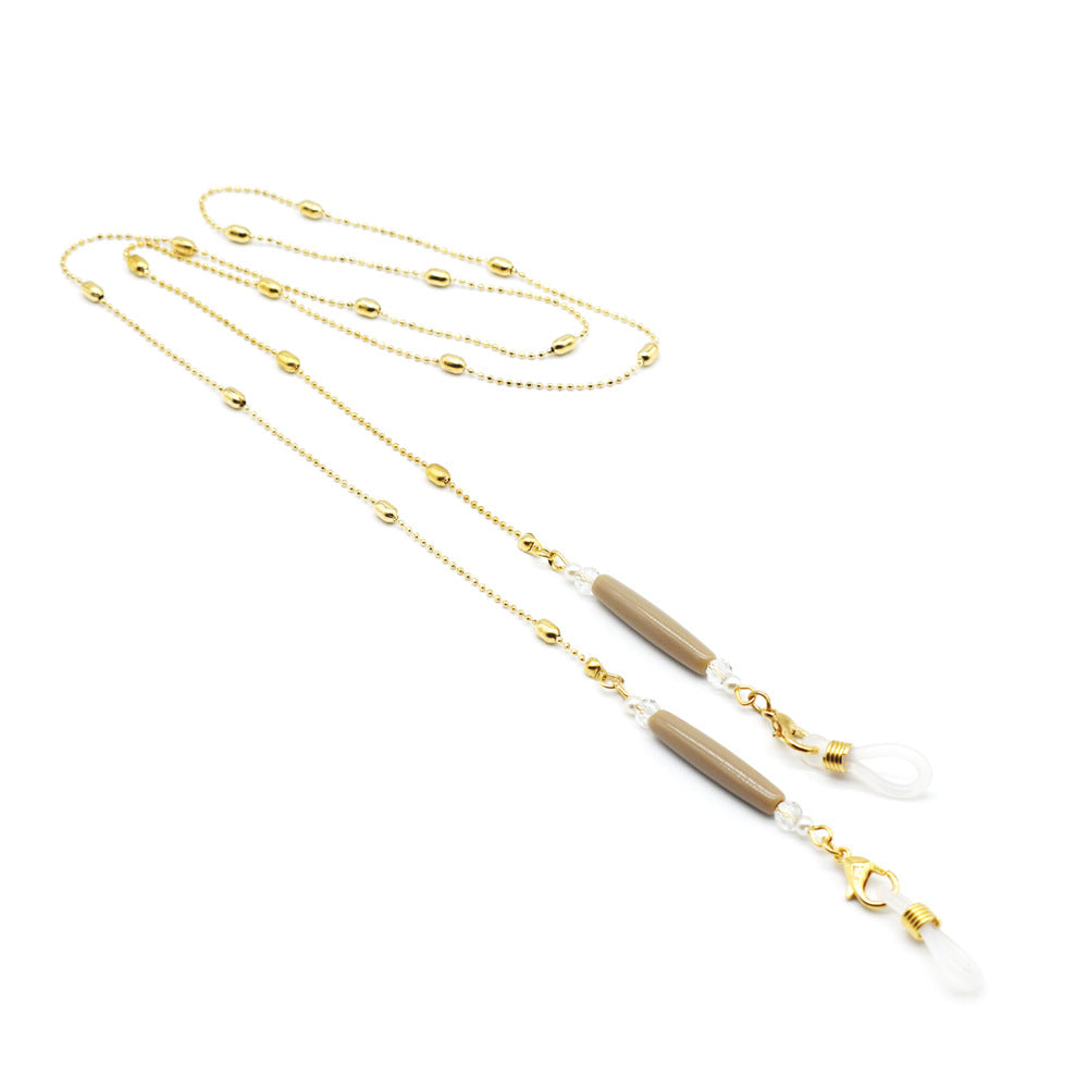 Minimalistische Perlenbrillen Kette Karnz