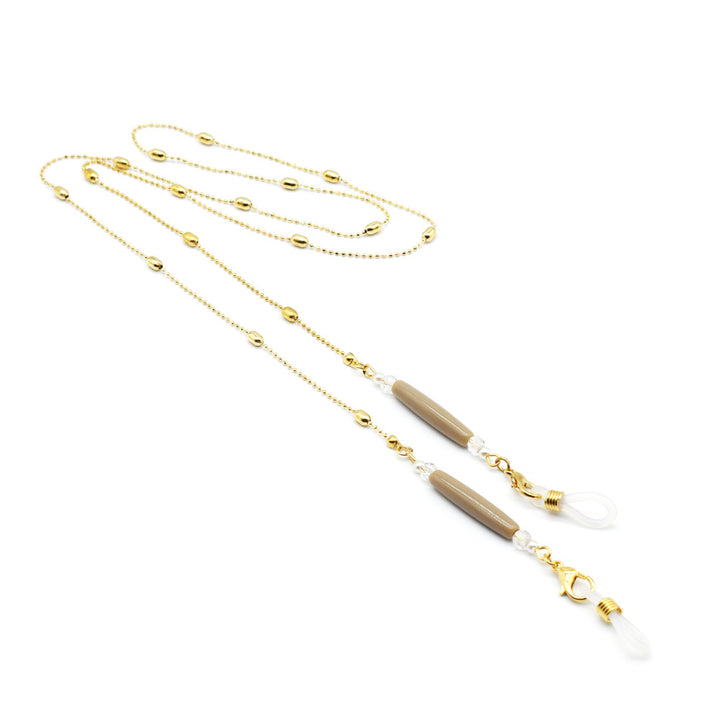 Minimalistische Perlenbrillen Kette Karnz