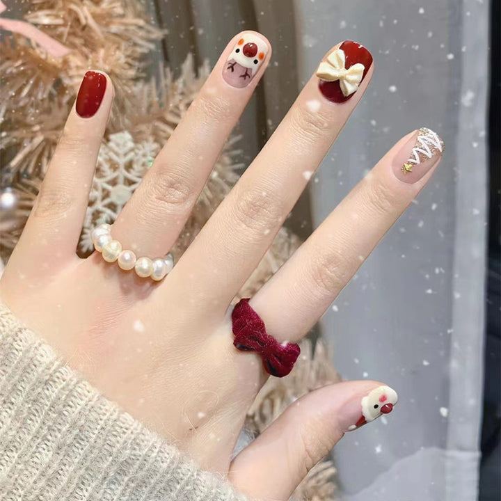 Festliches Winter-Themen Press-On Nagel Set Karnz